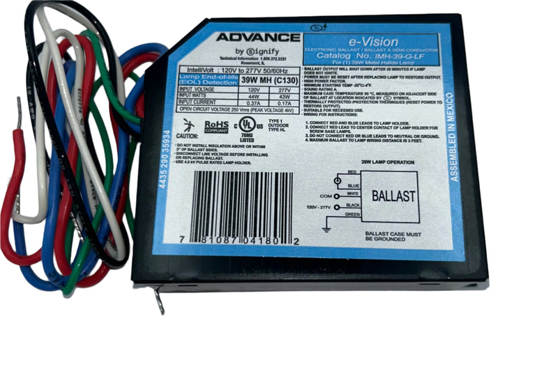 Advance IMH-39G-LF 39 Watt Electronic Metal Halide Ballast
