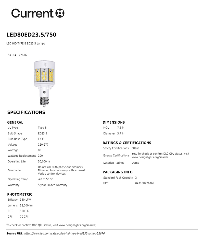LED80ED23.5/750 # 22676